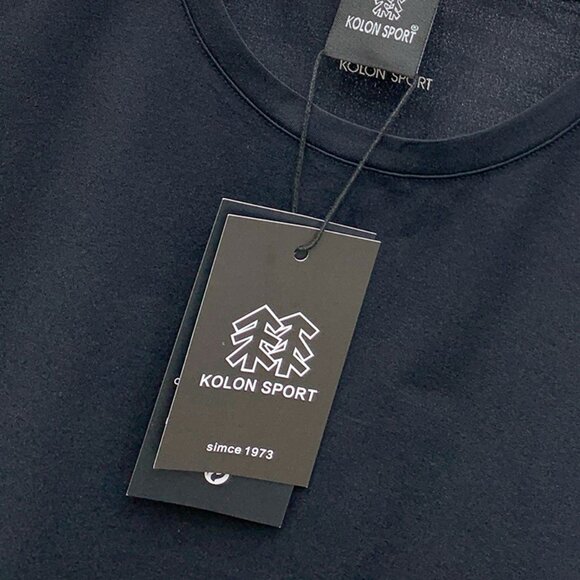 Simple Black Quick-Drying Round Neck Short-Sleeved T-Shirt Kolon Sport - Picture 5 of 8